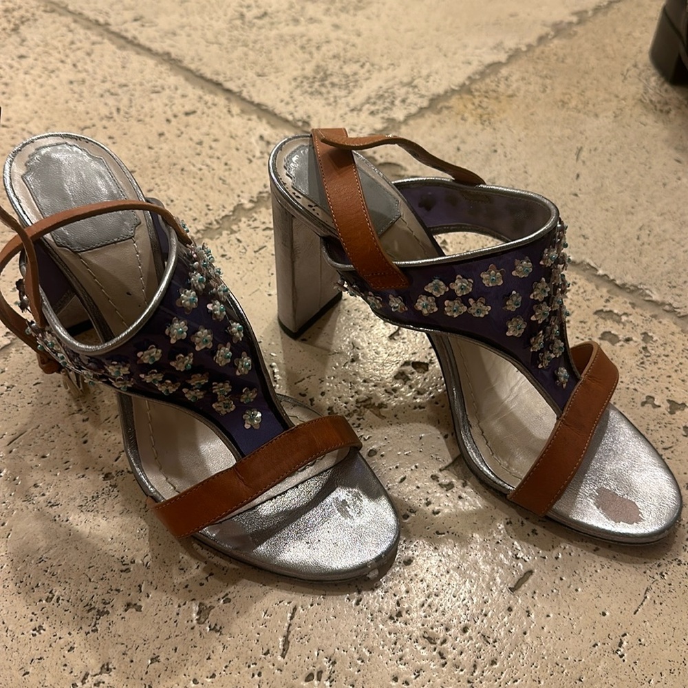 Christian Dior block heels